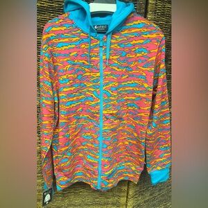 Ethika - Tiger Print Multicolor‎ Zip Hoodie- Mens New with tags, Size: Medium